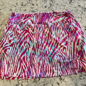 Tribal Pink and Blue Zebra Print Pencil Skirt large